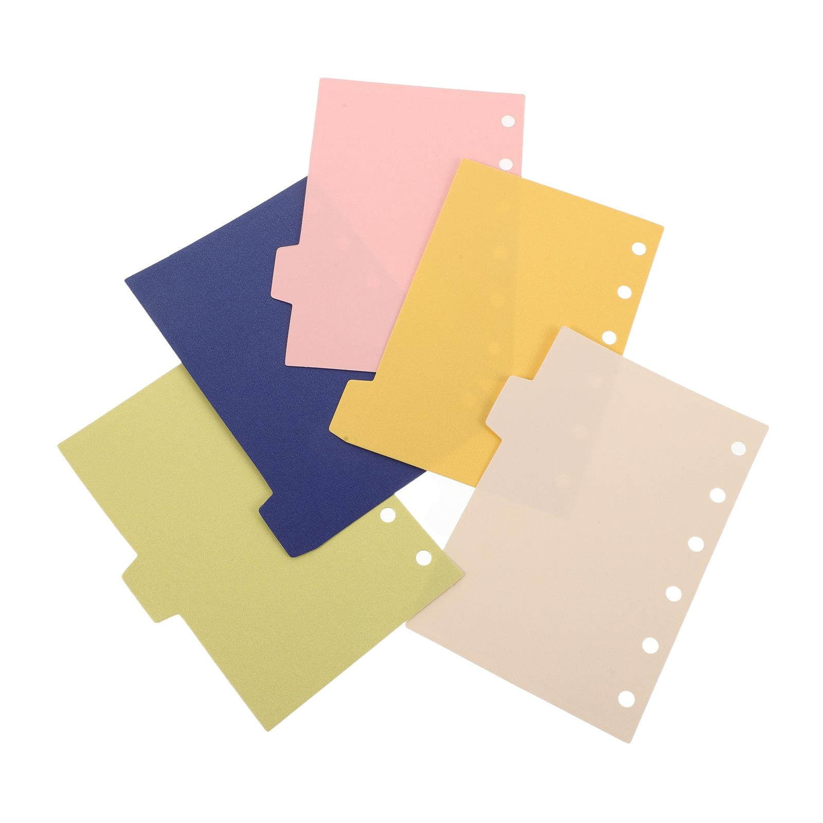 Index Tab Divider - 5Pcs Mini Binder Index Divider Sheets