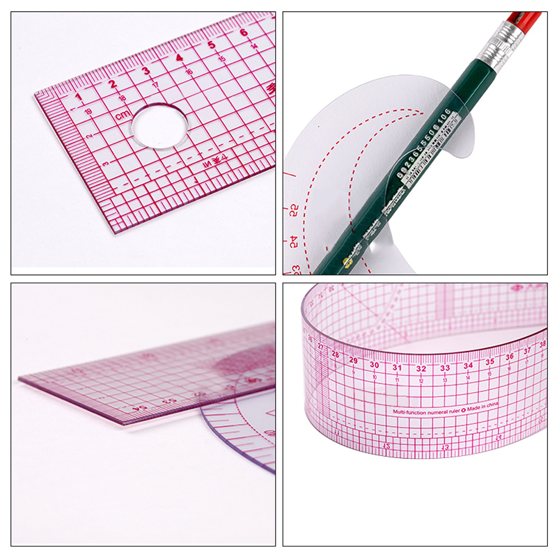 French Curve Cutting Ruler Fas - Ruler Set Transparent 评论和价格