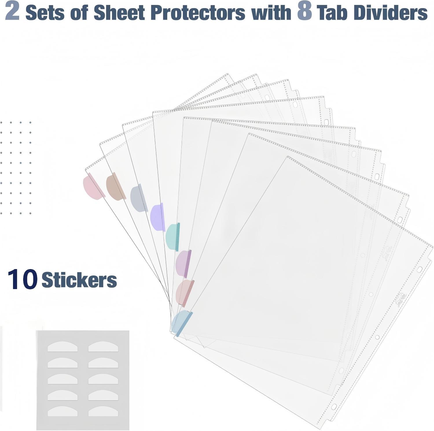 A4 Clear Sheet Protectors with - Index Tab Divider 评论和价格