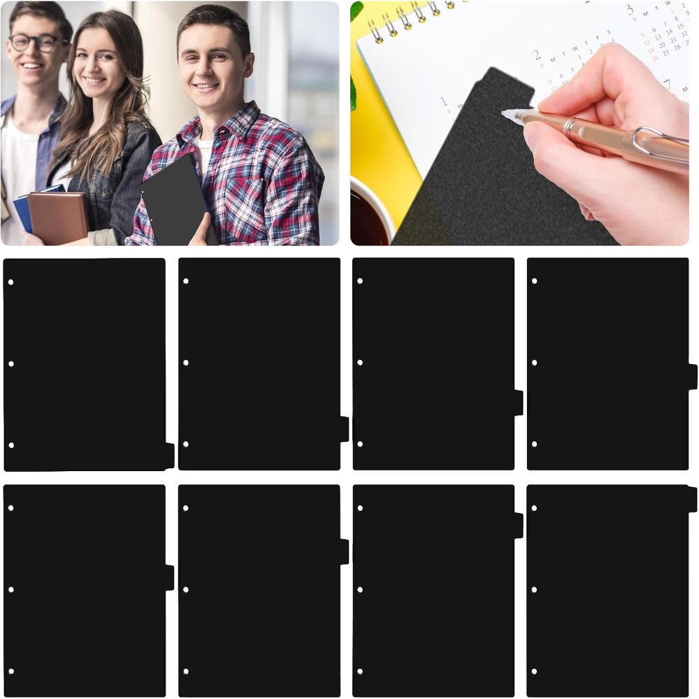 8 Tab Black Plastic Binder Div - Index Tab Divider 评论和价格