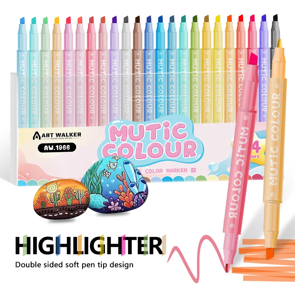 Double Head Highlighter Pens S - Highlighter Set Pastel 评论和价格