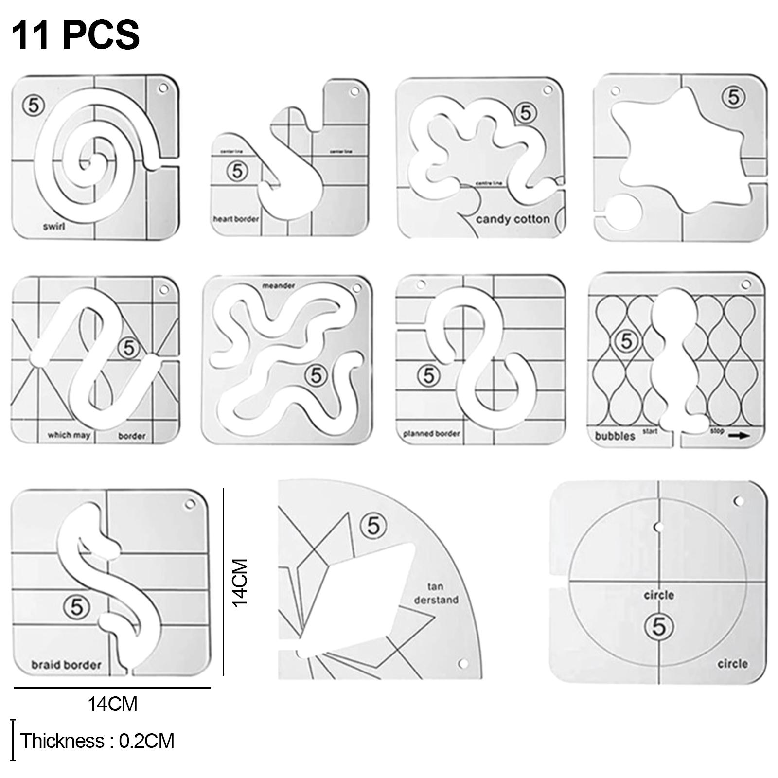 Transparent Acrylic Quilting R - Ruler Set Transparent 评论和价格