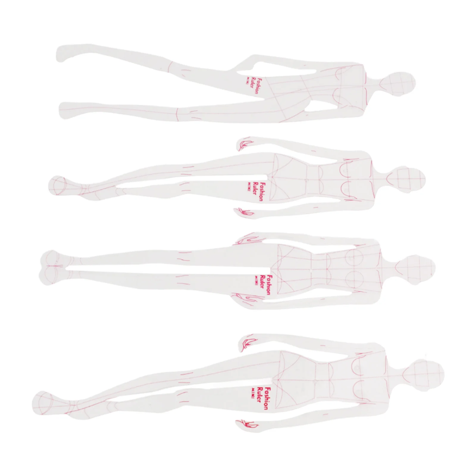 Transparent Plastic Fashion De - Ruler Set Transparent 评论和价格