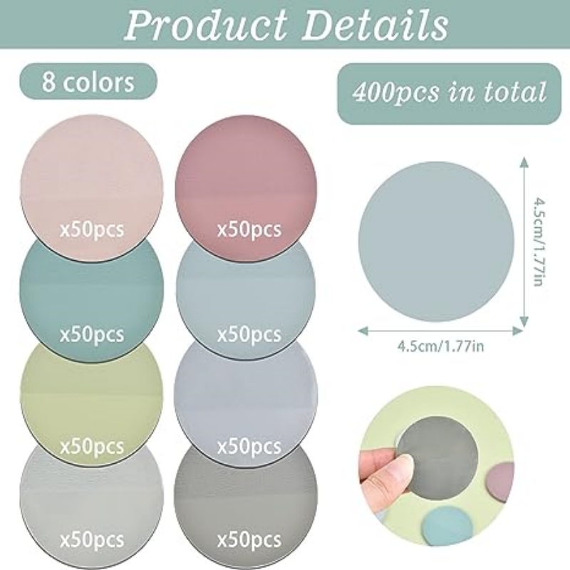 400pcs Morandi Sticky Notes, C - Index Tab Divider 评论和价格