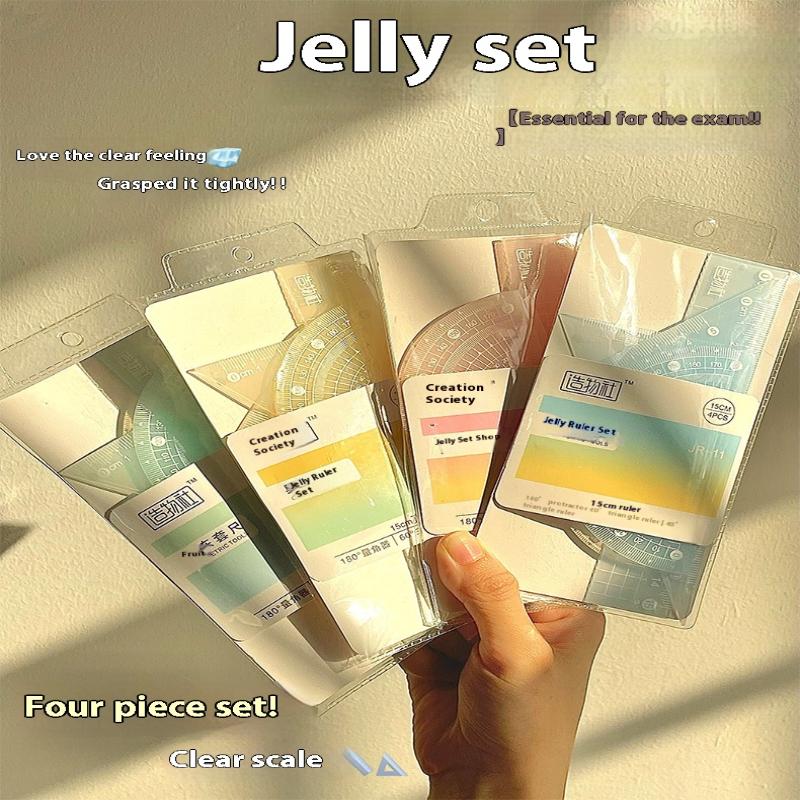 4PCS/Set Transparent Measuring - Ruler Set Transparent 评论和价格