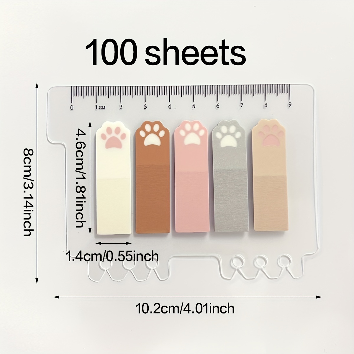 Cute Cat Paw PET Index Tabs, T - Index Tab Divider 评论和价格
